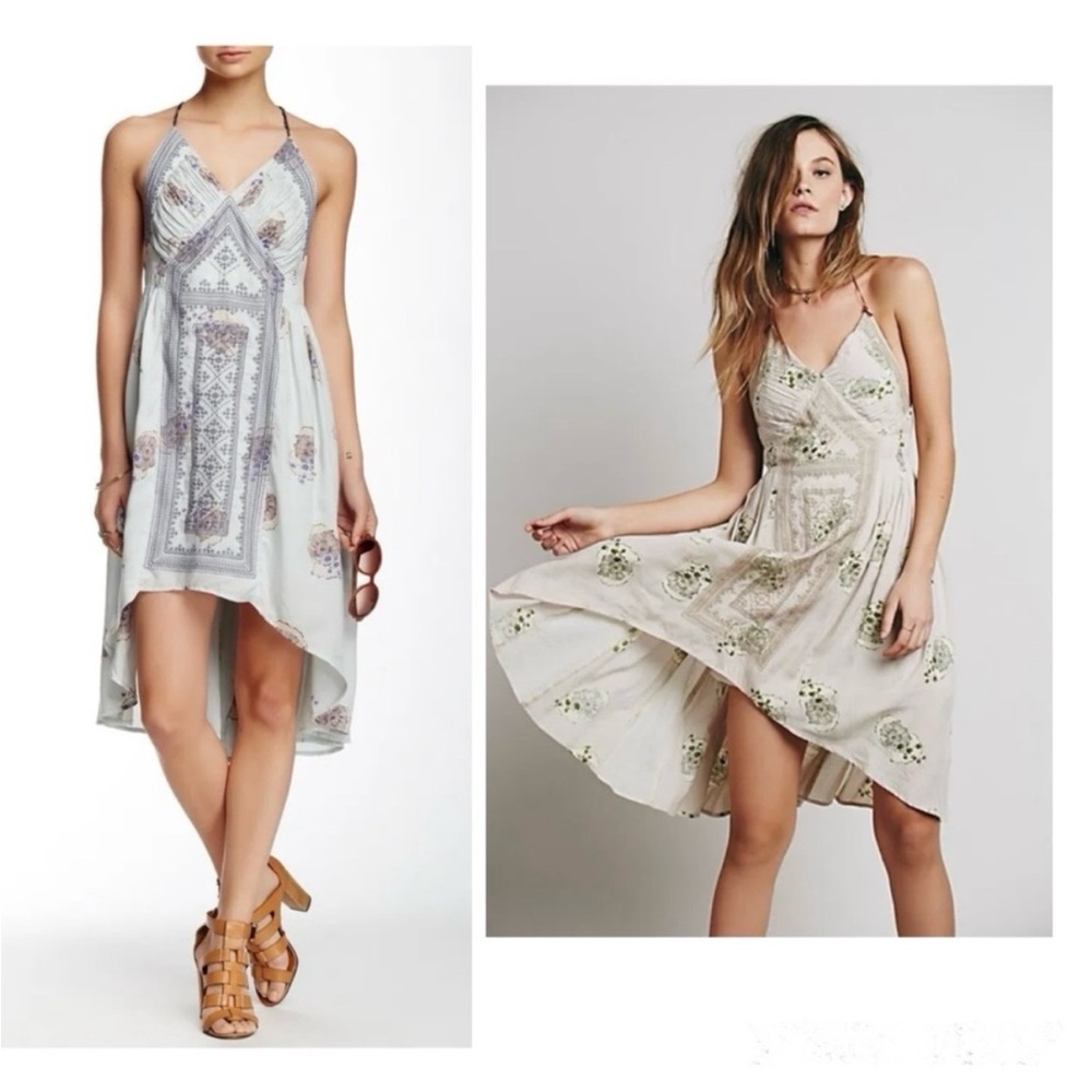 Free People Blue Bell Fauna Floral Dress Fairycore Size Small